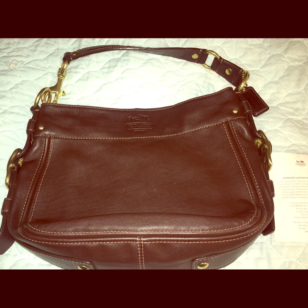 Coach Brown Leather Zoe Handbag